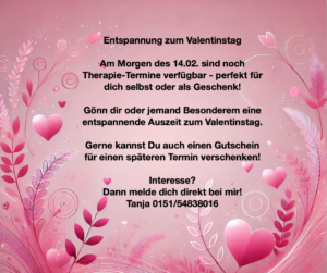 Valentinsbeitrag Mein Angebot zum Valentinstag. Kontakt unter 015154838016